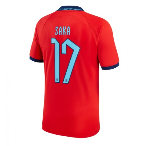 England Bukayo Saka #17 Replica Away Stadium Shirt World Cup 2022 Short Sleeve